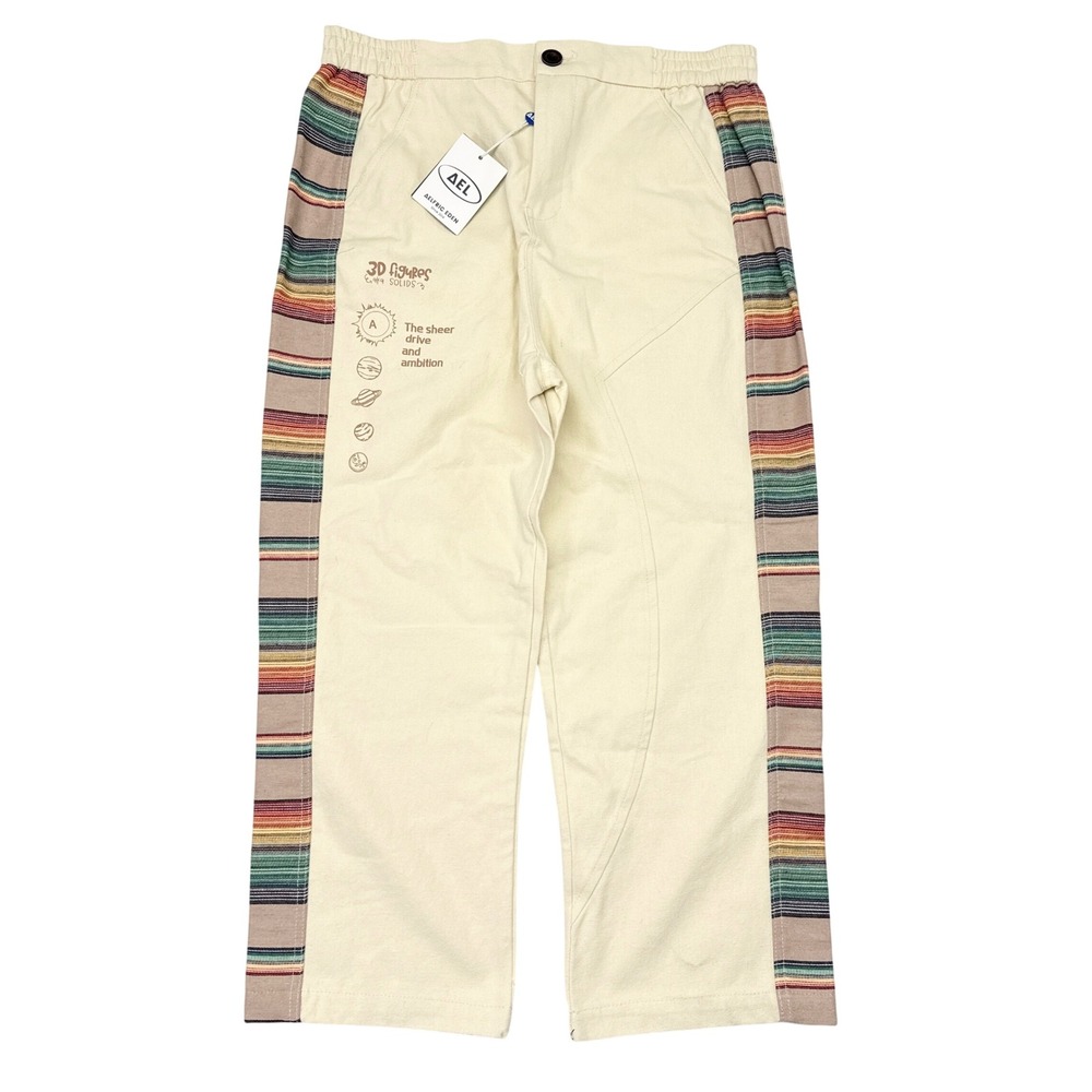 Aelfric Eden Pants Mens Size Medium White Rainbow Casual Young Adult School